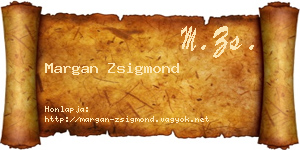 Margan Zsigmond névjegykártya